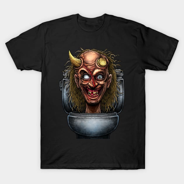 Horror toilet Monster #51 T-Shirt by Winya